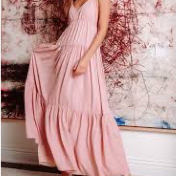 F21 pink halter maxi dress - Picture 2 of 2